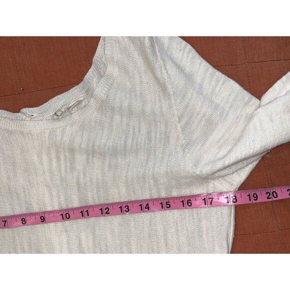 Anthropologie Moth White Long Sleeve Round Neck Outdoor Cardigan Sweater Women's - Picture 4 of 7